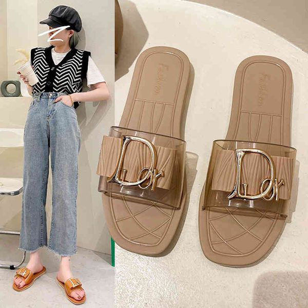 designer shoes summer new one word cool slippers ins trendy net red versatile transparent square buckle fashion wearing fairy style slippers, Black
designer shoes summer new one word cool slippers ins trendy net red versatile transparent square buckle fashion wearing fairy style slippers, Black