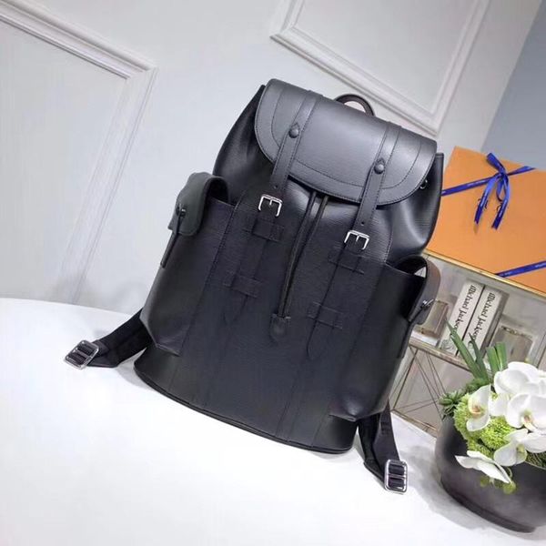 backpack - luxury designer water ripple full leather large capacity men's and women's travel bags 1122