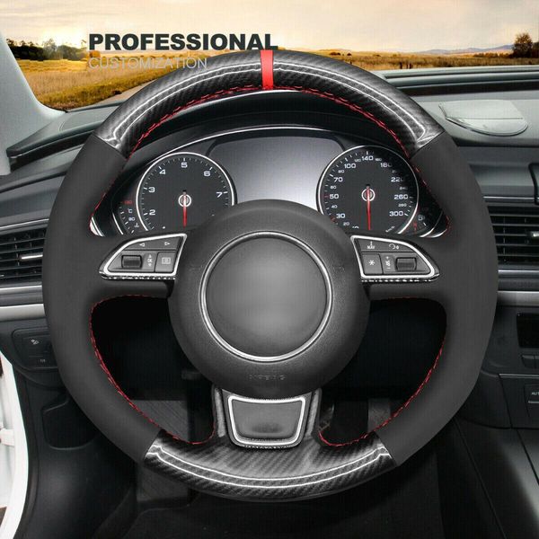 diy custom soft black suede carbon fiber steering wheel cover for audi a1 a3 a5
diy custom soft black suede carbon fiber steering wheel cover for audi a1 a3 a5