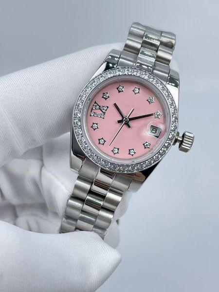 28mm diamond womens watch star diamonds iced out automatic mechanical stainless steel strap women's watches party lady ladies wristwatc, Slivery;brown
28mm diamond womens watch star diamonds iced out automatic mechanical stainless steel strap women's watches party lady ladies wristwatc, Slivery;brown