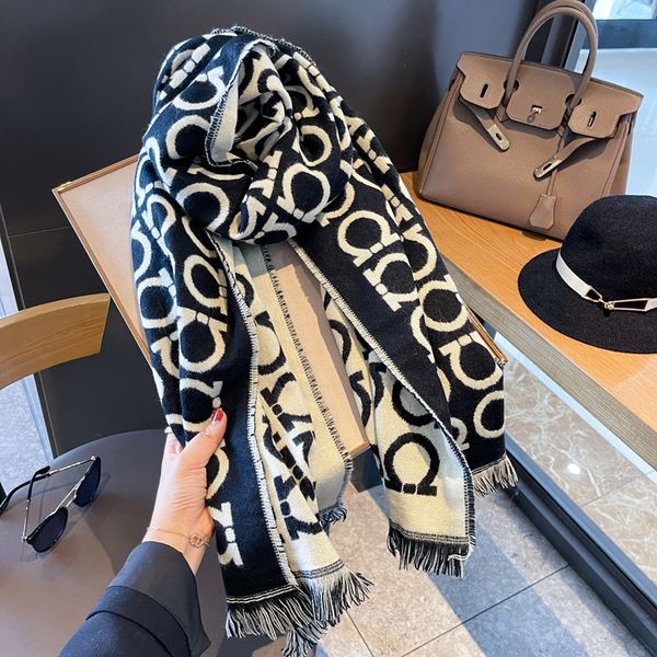 henrye designer luxury scarf versatile autumn winter imitation cashmere double-sided letter scarf female geometric long thermal shawl neck s, Blue;gray
henrye designer luxury scarf versatile autumn winter imitation cashmere double-sided letter scarf female geometric long thermal shawl neck s, Blue;gray