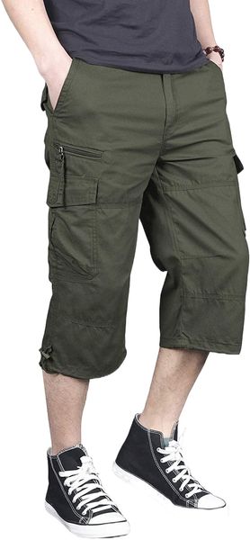 men's 3/4 long capri shorts casual elastic waist below knee twill cotton relaxed fit cargo shorts with multi-pockets h5tc#, White;black
men's 3/4 long capri shorts casual elastic waist below knee twill cotton relaxed fit cargo shorts with multi-pockets h5tc#, White;black