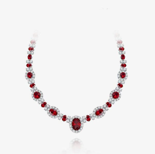 fashion 15ct synthetic ruby tennis necklace for women 925 silver chain rhinestone jewelry dhl delivery, Black
fashion 15ct synthetic ruby tennis necklace for women 925 silver chain rhinestone jewelry dhl delivery, Black