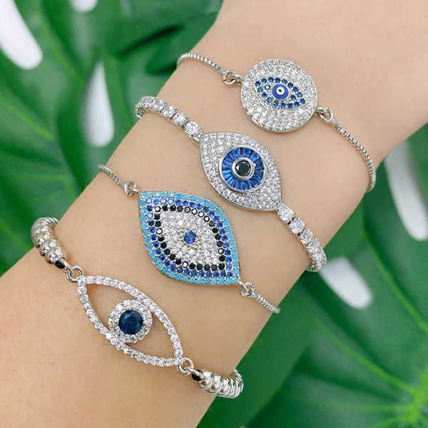 s2948 fashion jewelry women's evil eye bracelet copper micro-inlaid rhinestone adjustable blue eyes bracelets, Golden;silver
s2948 fashion jewelry women's evil eye bracelet copper micro-inlaid rhinestone adjustable blue eyes bracelets, Golden;silver
