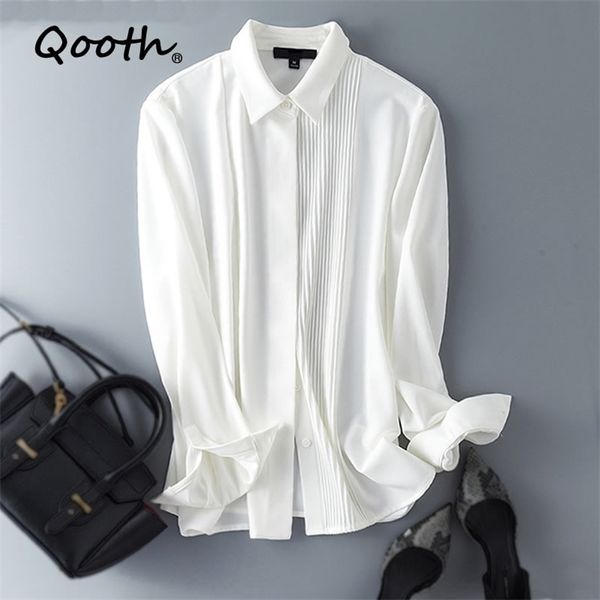 qooth pleated chiffon office lady shirt womens long-sleeve white all-match causal loose quality single breasted qt558 210609
qooth pleated chiffon office lady shirt womens long-sleeve white all-match causal loose quality single breasted qt558 210609