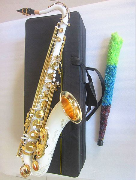 new bb tenor saxophone professional brass white gold key b flat musical instruments sax with case mouthpiece
new bb tenor saxophone professional brass white gold key b flat musical instruments sax with case mouthpiece