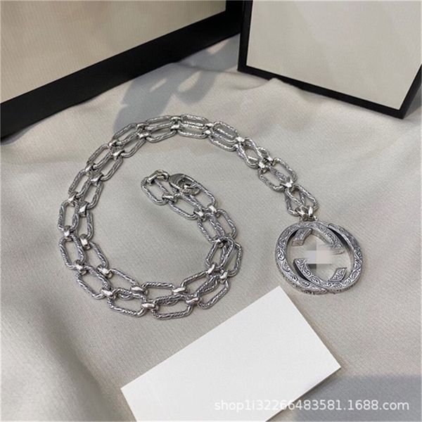 2022 fashion 20% off designer jewelry 925 big double g vine carving pattern necklace hemp rope chain body hip-hop fashion for men and women, Silver
2022 fashion 20% off designer jewelry 925 big double g vine carving pattern necklace hemp rope chain body hip-hop fashion for men and women, Silver