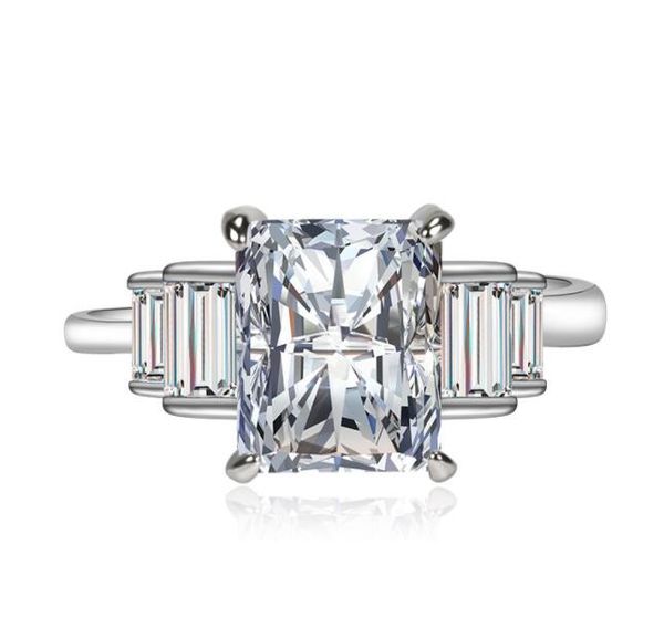 14k plated gold ring princess square female geometry diamond wedding rings, Slivery;golden
14k plated gold ring princess square female geometry diamond wedding rings, Slivery;golden