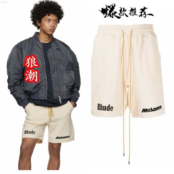 2022 newins hype five correct rhude x mclaren co lettered embroidery drawstring shorts, White;black
2022 newins hype five correct rhude x mclaren co lettered embroidery drawstring shorts, White;black