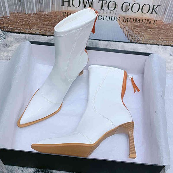 boots modern women's high-heeled boots designer shoes autumn and winter style pointed head small medium legs socks, Black
boots modern women's high-heeled boots designer shoes autumn and winter style pointed head small medium legs socks, Black