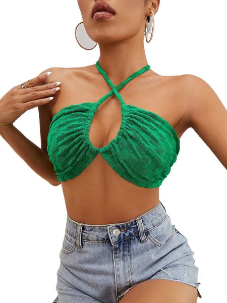 cross front crop halter j2dv#, White