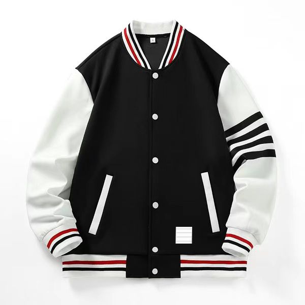 autumn winter pure men cotton loopback jersey knit engineered arm thom stripe sweatshirt crewneck brown pullover baseball jacket m-4xl a2, Black
autumn winter pure men cotton loopback jersey knit engineered arm thom stripe sweatshirt crewneck brown pullover baseball jacket m-4xl a2, Black