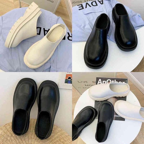 women slippers 2021 summer fashion closed toe leather shoes loafers high platform black heels mules ytmtloy wedges indoor y220523
women slippers 2021 summer fashion closed toe leather shoes loafers high platform black heels mules ytmtloy wedges indoor y220523