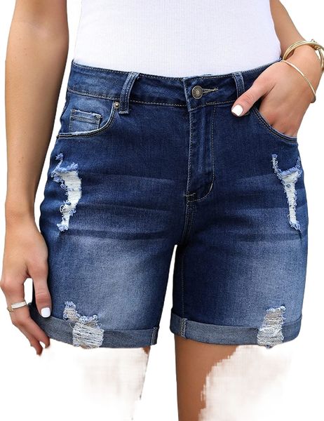 women's casual ripped denim shorts high rise stretchy summer jean shorts 27ie#, White;black
women's casual ripped denim shorts high rise stretchy summer jean shorts 27ie#, White;black