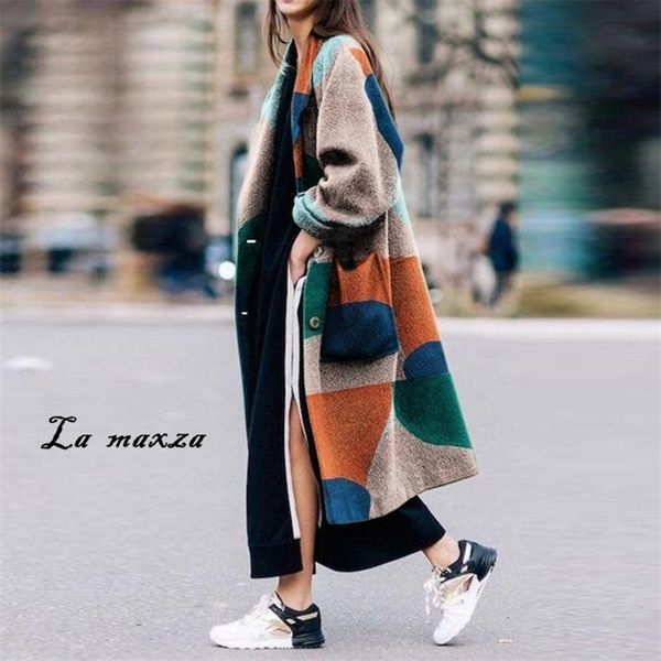 plus size women coat winter korean elegant vintage camel womens coat print long coats t200315, Black
plus size women coat winter korean elegant vintage camel womens coat print long coats t200315, Black
