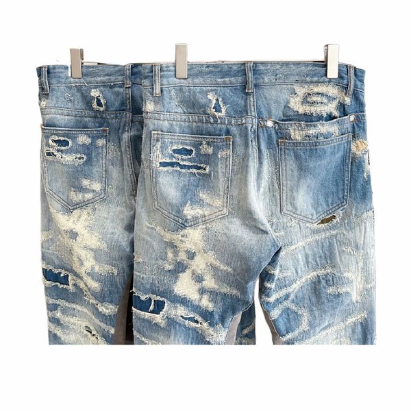 french italian style designer men's designer ripped washed jeans high street fashion luxury cycling motorcycle wash patch loose fit pan, Blue
french italian style designer men's designer ripped washed jeans high street fashion luxury cycling motorcycle wash patch loose fit pan, Blue