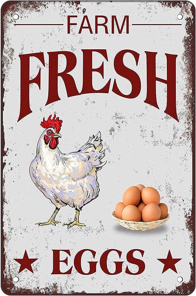 retro farm fresh egg metal tin sign chicken sign for farm home wall decor 8x12 inch
retro farm fresh egg metal tin sign chicken sign for farm home wall decor 8x12 inch