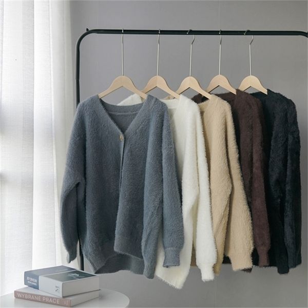 ies winter coat faux fur knitted sweater korean button cardigan soft warm women ct001 y200915, White;black
ies winter coat faux fur knitted sweater korean button cardigan soft warm women ct001 y200915, White;black