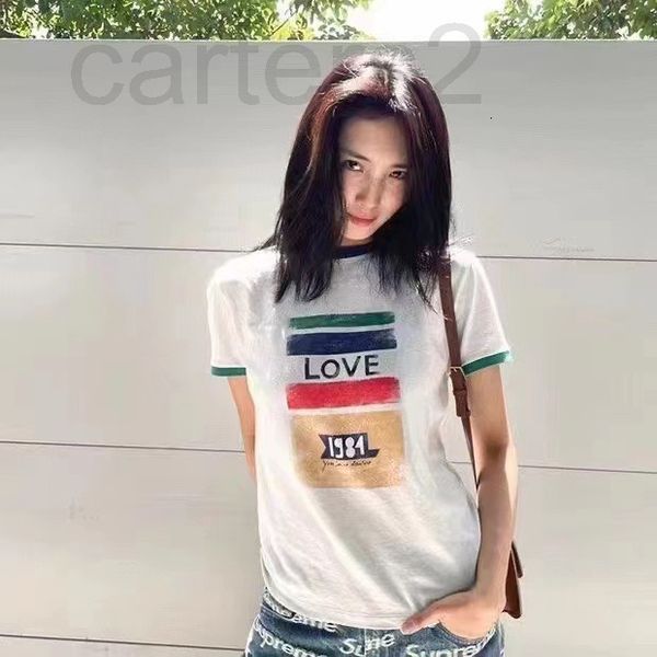 women's t-shirt designer 22 spring and summer new hollow out contrast color t-shirt short sleeve slim fit love letter printing fashiona, White
women's t-shirt designer 22 spring and summer new hollow out contrast color t-shirt short sleeve slim fit love letter printing fashiona, White