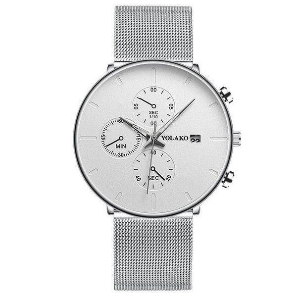 wristwatches men's fashion watch stainless steel mesh belt calendar quartz sport watches business casual for man clock montre homme top, Slivery;brown
wristwatches men's fashion watch stainless steel mesh belt calendar quartz sport watches business casual for man clock montre homme top, Slivery;brown