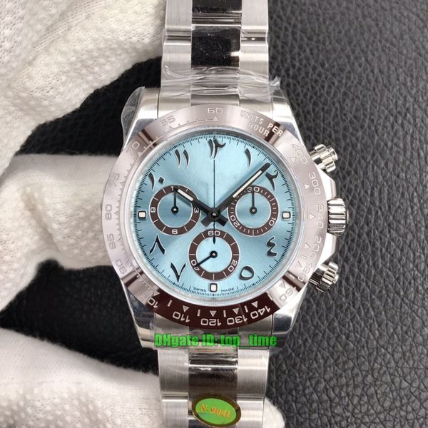 n factory v4 watches 116506 40mm 904l ss ceramic bezel cal.4130 automatic chronograph mens watch arabic ice blue dial stainless steel bracel, Slivery;brown
n factory v4 watches 116506 40mm 904l ss ceramic bezel cal.4130 automatic chronograph mens watch arabic ice blue dial stainless steel bracel, Slivery;brown