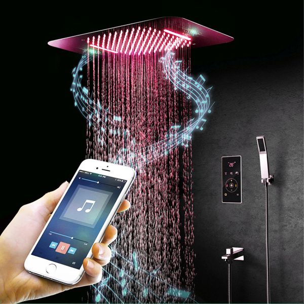 buletooth music led shower panel 580*380mm large ceiling rainshower waterfall bath kits concealed thermnostatic digital valve showers bathro
buletooth music led shower panel 580*380mm large ceiling rainshower waterfall bath kits concealed thermnostatic digital valve showers bathro