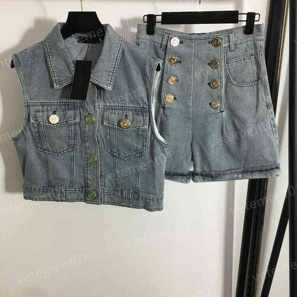womens two piece pants light blue letter gold button denim vest jacket and high waist shorts 2 pieces sets luxury designer tracksuits, White
womens two piece pants light blue letter gold button denim vest jacket and high waist shorts 2 pieces sets luxury designer tracksuits, White