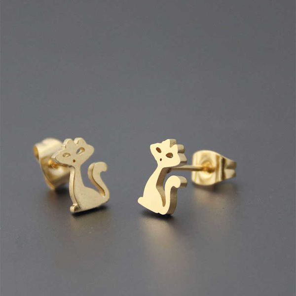 new wholesale 10 pair beauty cat stainless steel earring tiny kitten custom earrings women girls kids ear studs birthday gift jewelry t157, Golden;silver
new wholesale 10 pair beauty cat stainless steel earring tiny kitten custom earrings women girls kids ear studs birthday gift jewelry t157, Golden;silver