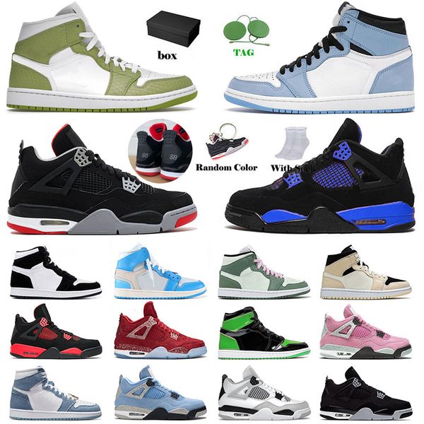 2022 new arrival jumpman 1 4 mens womens designer basketball shoes peach 4s iv black royal high green python 1s mid dutch green sneakers siz
2022 new arrival jumpman 1 4 mens womens designer basketball shoes peach 4s iv black royal high green python 1s mid dutch green sneakers siz