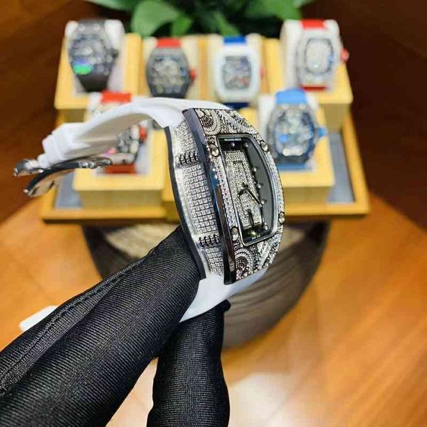 luxury mens mechanical watch wine barrel richa rm07-01 automatic full l8hy drill case tape women's leisure limit es men brand, Slivery;golden 
luxury mens mechanical watch wine barrel richa rm07-01 automatic full l8hy drill case tape women's leisure limit es men brand, Slivery;golden