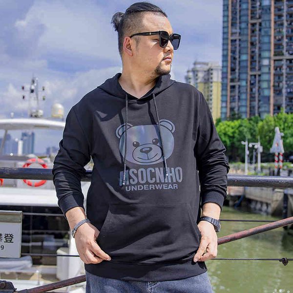 autumn men's large size sweater hooded patch bag trend pullover loose print casual dt2607, Black
autumn men's large size sweater hooded patch bag trend pullover loose print casual dt2607, Black