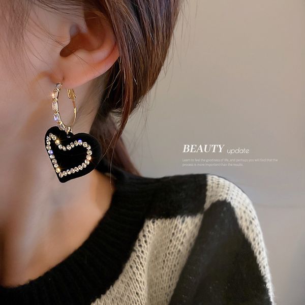 925 silver needle flocking diamond love heart bow tie eardrop earring korean online influencer eardrops elegant and personalized earrings wo, Golden
925 silver needle flocking diamond love heart bow tie eardrop earring korean online influencer eardrops elegant and personalized earrings wo, Golden