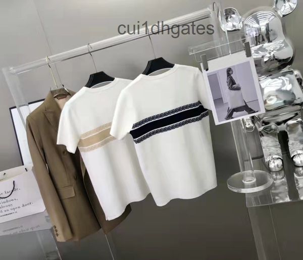 2022 designer di or t shirt and tees dress fashion half round neck short sleeved women's sweater inner outer wear 55308, White
2022 designer di or t shirt and tees dress fashion half round neck short sleeved women's sweater inner outer wear 55308, White