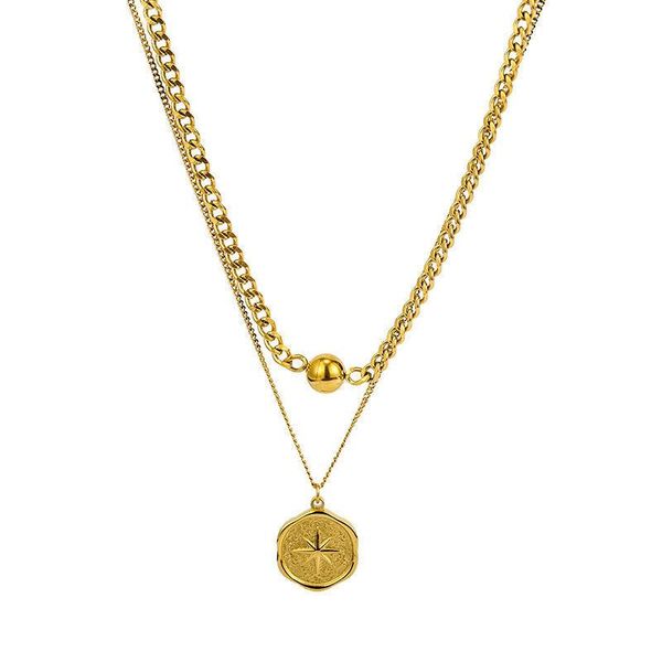 other necklaces & pendants hip-hop double layer female octagonal star sweater chain personality round brand clavicle titanium steel with 18, Silver
other necklaces & pendants hip-hop double layer female octagonal star sweater chain personality round brand clavicle titanium steel with 18, Silver
