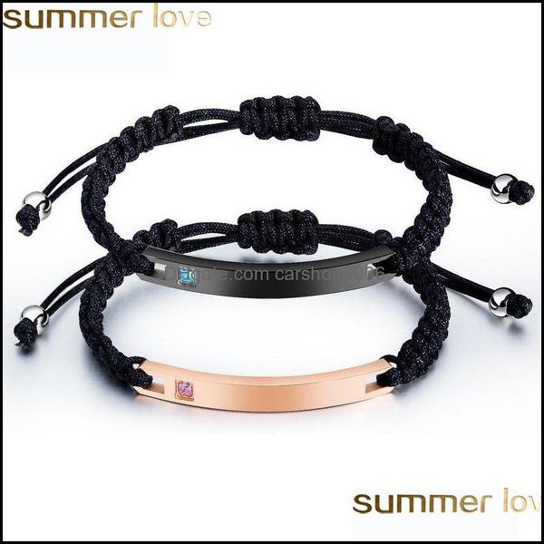 charm bracelets jewelry personalized stainless steel bar engrave letter bracelet diy custom handmade braided couple drop delivery 2021 uwgxz, Golden;silver
charm bracelets jewelry personalized stainless steel bar engrave letter bracelet diy custom handmade braided couple drop delivery 2021 uwgxz, Golden;silver