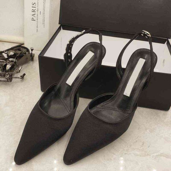 pointed thin heel sandals female 2022 summer net red diamond letter baotou one word with female satin female 5cm, Black
pointed thin heel sandals female 2022 summer net red diamond letter baotou one word with female satin female 5cm, Black