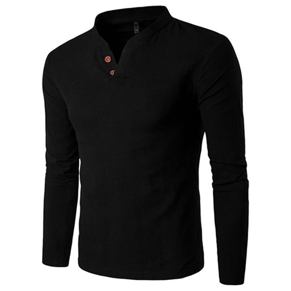 autumn mens linen t shirts male long sleeve breathable cottonsolid color 201116, White;black
autumn mens linen t shirts male long sleeve breathable cottonsolid color 201116, White;black