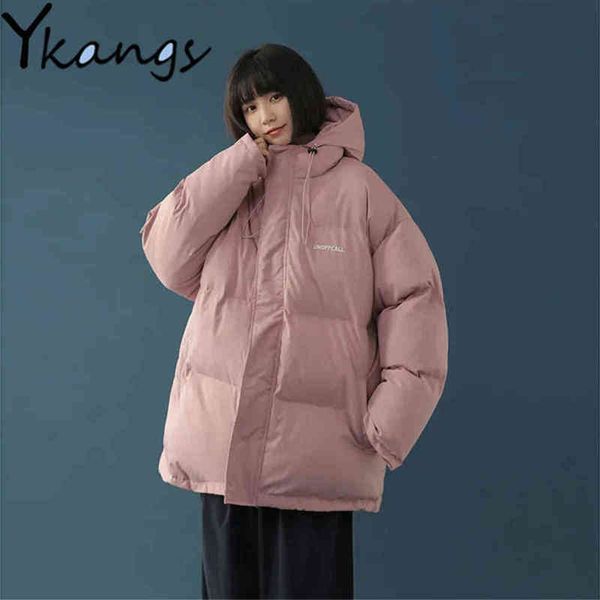 harajuku down cotton padded coats korean style women simple solid loose warm hooded parka winter student oversized short jacket 211118, Black
harajuku down cotton padded coats korean style women simple solid loose warm hooded parka winter student oversized short jacket 211118, Black