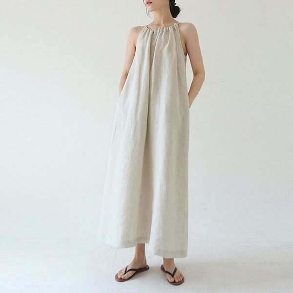 casual dresses summer linen elegant women sleeveless halter bandage long midi boho beach party for lady colthescasual, Black;gray
casual dresses summer linen elegant women sleeveless halter bandage long midi boho beach party for lady colthescasual, Black;gray