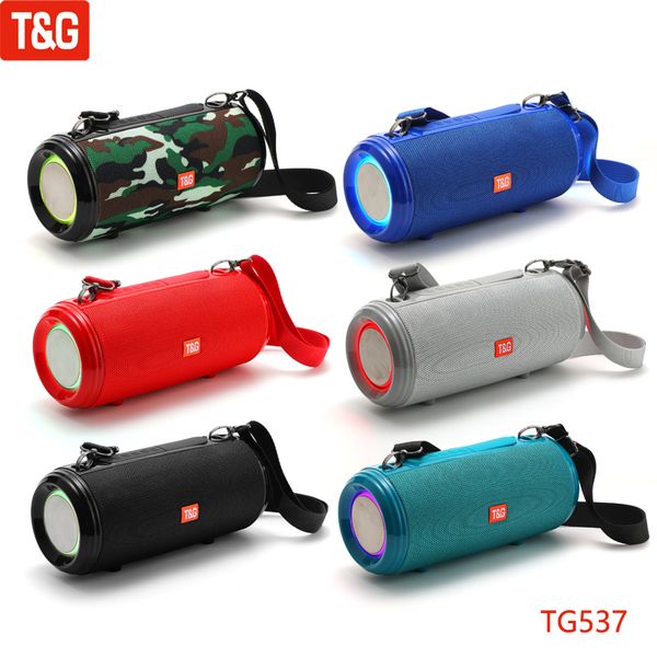 TG537 Portable Speaker Wireless Bluetooth Speakers Waterproof Loudspeaker With Atmosphere Light Support FM Radio AUX TF
