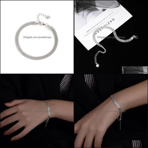 2021 new 925 sterling sier mtilayer simple adjustable charm bracelet bangle for women wedding jewelry party sl033 drop delivery bangle brac, Black
2021 new 925 sterling sier mtilayer simple adjustable charm bracelet bangle for women wedding jewelry party sl033 drop delivery bangle brac, Black
