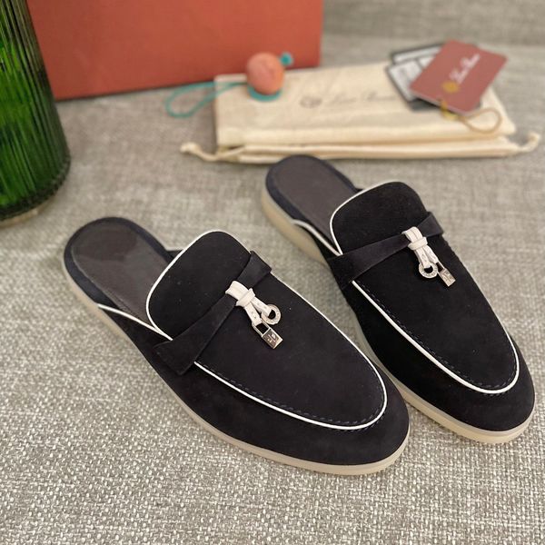 men baotou slipper cashmere leather latex sole luxury designer brand shoes dust bag are size38-45, Black
men baotou slipper cashmere leather latex sole luxury designer brand shoes dust bag are size38-45, Black
