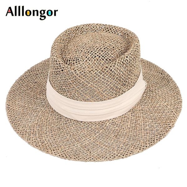 fashion sombreros de mujer handmade breathable straw hat beach sun s for women cool ladies summer drop 220427, Blue;gray
fashion sombreros de mujer handmade breathable straw hat beach sun s for women cool ladies summer drop 220427, Blue;gray
