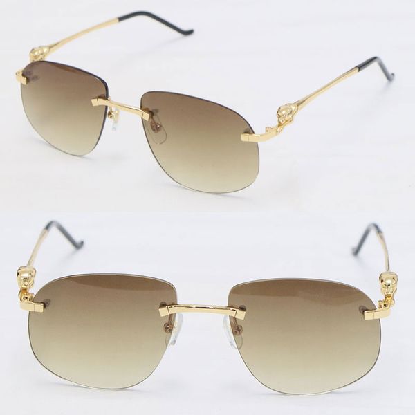 wholesale selling metal leopard series panther rimless sunglasses men women with decoration wire frame 18k gold eyewear uv400 lens fashion s, White;black
wholesale selling metal leopard series panther rimless sunglasses men women with decoration wire frame 18k gold eyewear uv400 lens fashion s, White;black