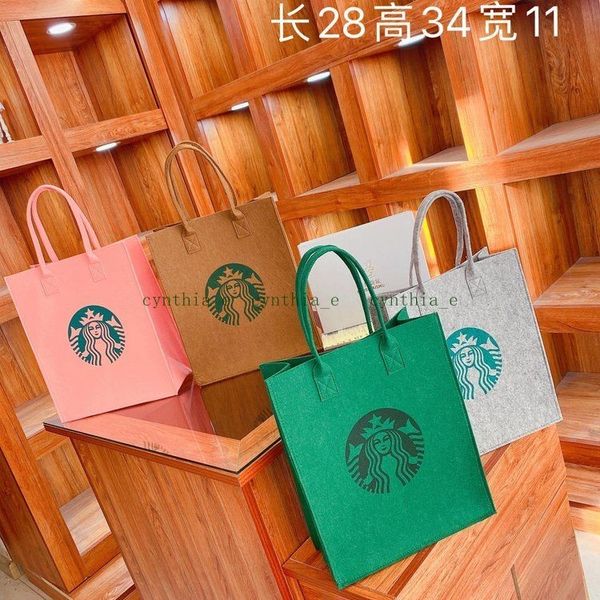 starbucks felt bags supermarket shopping tote bag picnic storage bag one shoulder portable environmental
starbucks felt bags supermarket shopping tote bag picnic storage bag one shoulder portable environmental