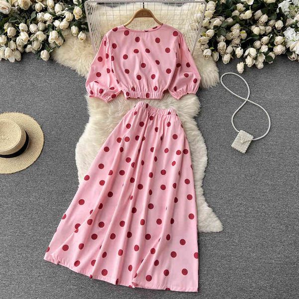 two piece dress ins holiday style fashion foreign sweet wave point short high waist thin skirt two piece set trendy women's summer 5qdf, White
two piece dress ins holiday style fashion foreign sweet wave point short high waist thin skirt two piece set trendy women's summer 5qdf, White