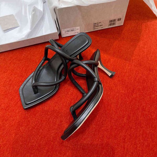 leather slippers women's summer shoes high-heeled flip flops wan slippers zapatos de mujer series, Black
leather slippers women's summer shoes high-heeled flip flops wan slippers zapatos de mujer series, Black