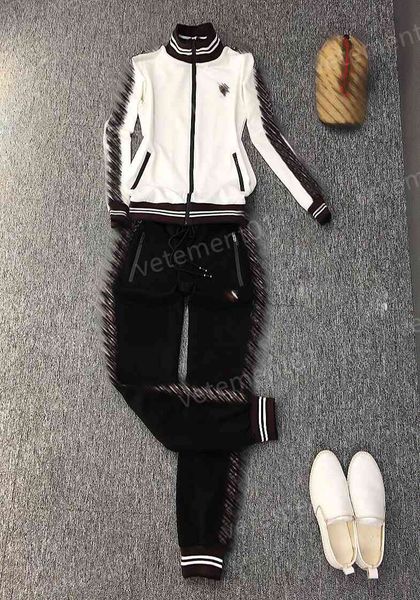 womens two piece pants fashion brand stand-neck cardigan webbing jacket with logo-print trousers 2 piece sets luxury designer tracksuits, White
womens two piece pants fashion brand stand-neck cardigan webbing jacket with logo-print trousers 2 piece sets luxury designer tracksuits, White