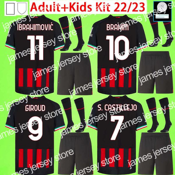 new kids kit with shorts and socks milan soccer jerseys boys sets giroud 2022 2023 ac brahim kessie theo rebic 22 23 ibrahimovic children, Black
new kids kit with shorts and socks milan soccer jerseys boys sets giroud 2022 2023 ac brahim kessie theo rebic 22 23 ibrahimovic children, Black