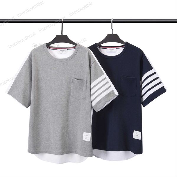 22 fashion luxury brand tb-thom short sleeve t shirts woven bat color matching, White;black
22 fashion luxury brand tb-thom short sleeve t shirts woven bat color matching, White;black